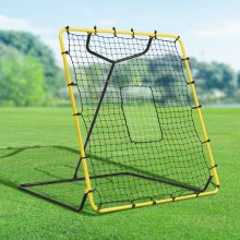 VEVOR Baseball- und Softball-Rebounder-Netz, 4 x 4,5 Fuß PitchBack-Baseballnest für Pitching- und Fielding-Training, Pitch Return Trainer Rebound-Netz mit Pitching-Ziel, 4 einstellbare Winkel