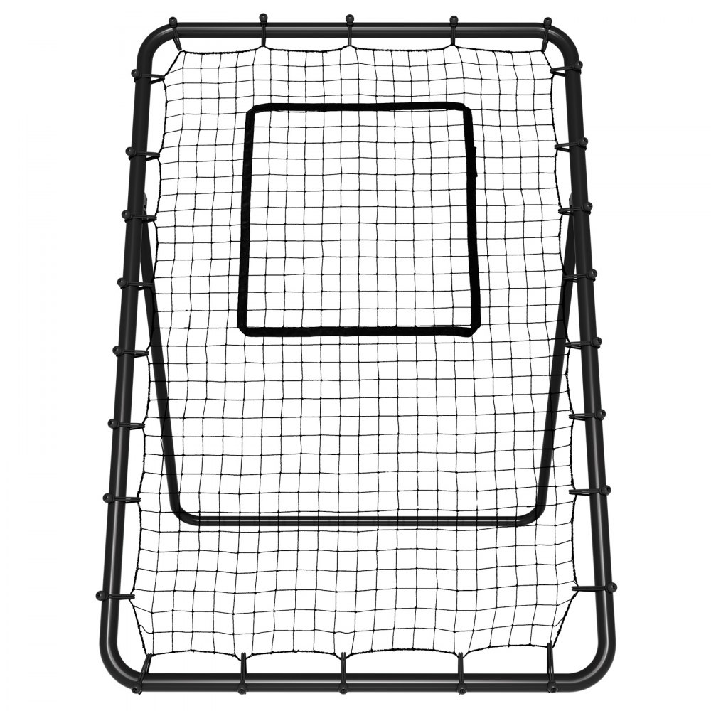 VEVOR Baseball- und Softball-Rebounder-Netz, 4 x 6 Fuß PitchBack-Baseballnest für Pitching- und Fielding-Training, Pitch Return Trainer Rebound-Netz mit Pitching-Ziel, 4 einstellbare Winkel