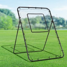 VEVOR Baseball- und Softball-Rebounder-Netz, 4 x 6 Fuß PitchBack-Baseballnest für Pitching- und Fielding-Training, Pitch Return Trainer Rebound-Netz mit Pitching-Ziel, 4 einstellbare Winkel