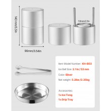 VEVOR Eisballpresse-Set Eisballmaschine 53mm Klare Kugel Whiskys Eisblockform