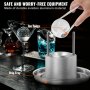 VEVOR Eiswürfelbereiter Eiswürfelformen Satz 60 mm, Eiswürfelform Eiskugelform mit Eiszange & Tropfschale, Alu Strapazierfähige Eiswürfelformen Eiswürfelbehälter Whisky Americano, Saft & Milch Silber