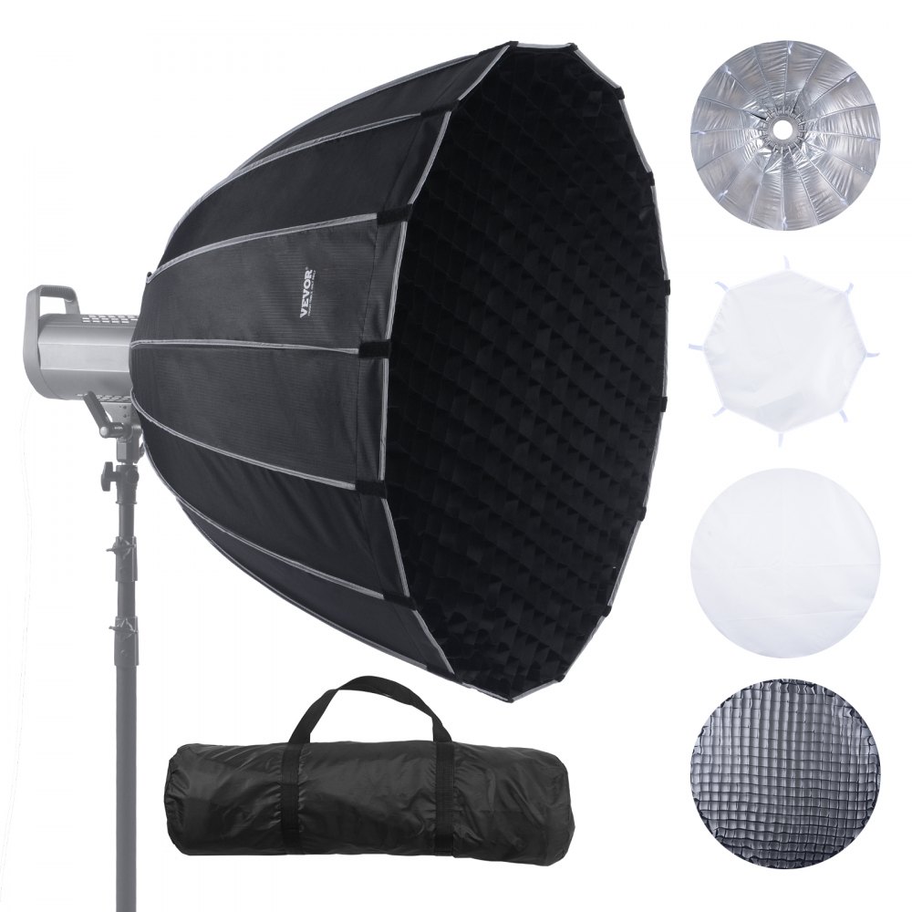 VEVOR Parabolic Softbox Octagon Softbox Fotostudio Set Bowens-Anschluss 88cm