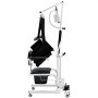 VEVOR Electric Patient Lift Transfer Chair, Electric Lift Wheelchair with Sling and Adjustable Height, Nighttime Toilet Shower Chair with 180° Split Seat and Bedpan for Disabled Seniors, 100 kg Load Capacity