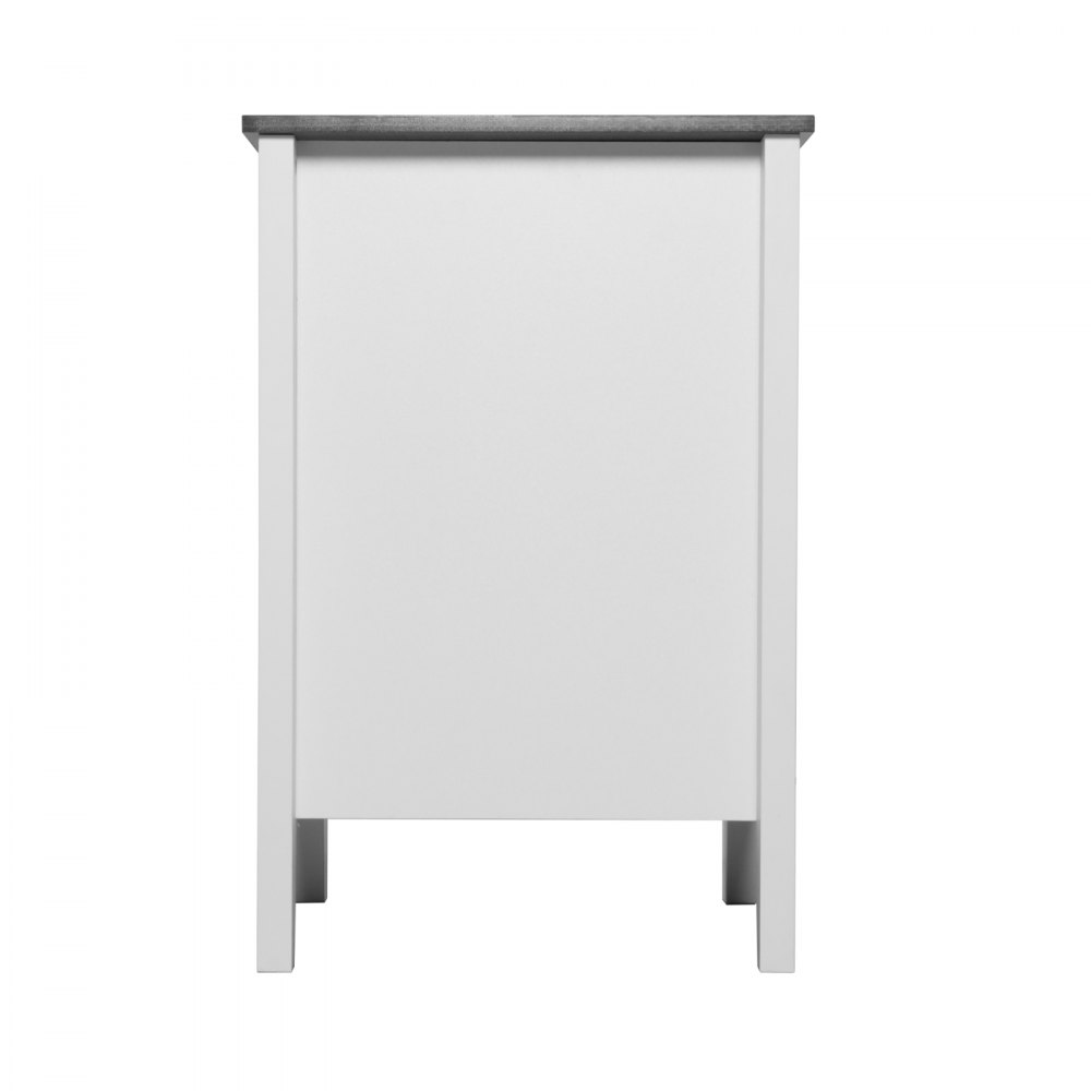 VEVOR Square Side Table/Nightstand, 2-Piece Set, Nightstand with USB Ports, 3-Tier Side Table with Storage Cabinet & LED Lights, for Living Room, Bedroom, Office, White