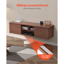 VEVOR TV Schrank mit Schiebetüren Hängender Fernsehschrank Wandmontage 152cm