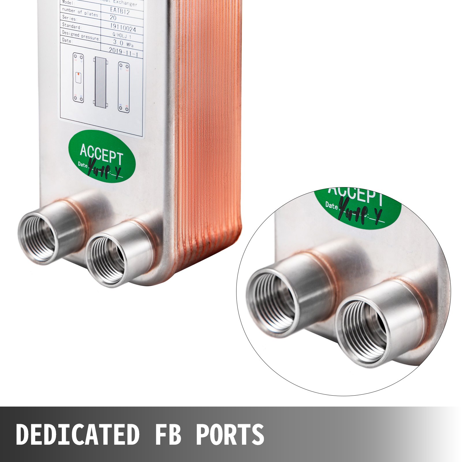 316 Edelstahl Wärmetauscher 20 Platten Plattenwärmetauscher Wärmeüberträger