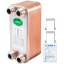 VEVOR EATB12 Plattenwärmetauscher Wärmetauscher 30 Plattenwärmetauscher Edelstahl 316L Wärmetauscher Heizung