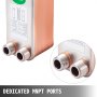 VEVOR EATB12 Plattenwärmetauscher Wärmetauscher 30 Plattenwärmetauscher Edelstahl 316L Wärmetauscher Heizung