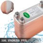 VEVOR Plattenwärmetauscher Edelstahl B12-60,Wärmetauscher 60, Plattenwärmetauscher 3,0 MPa,  Wärmetauscher heizung