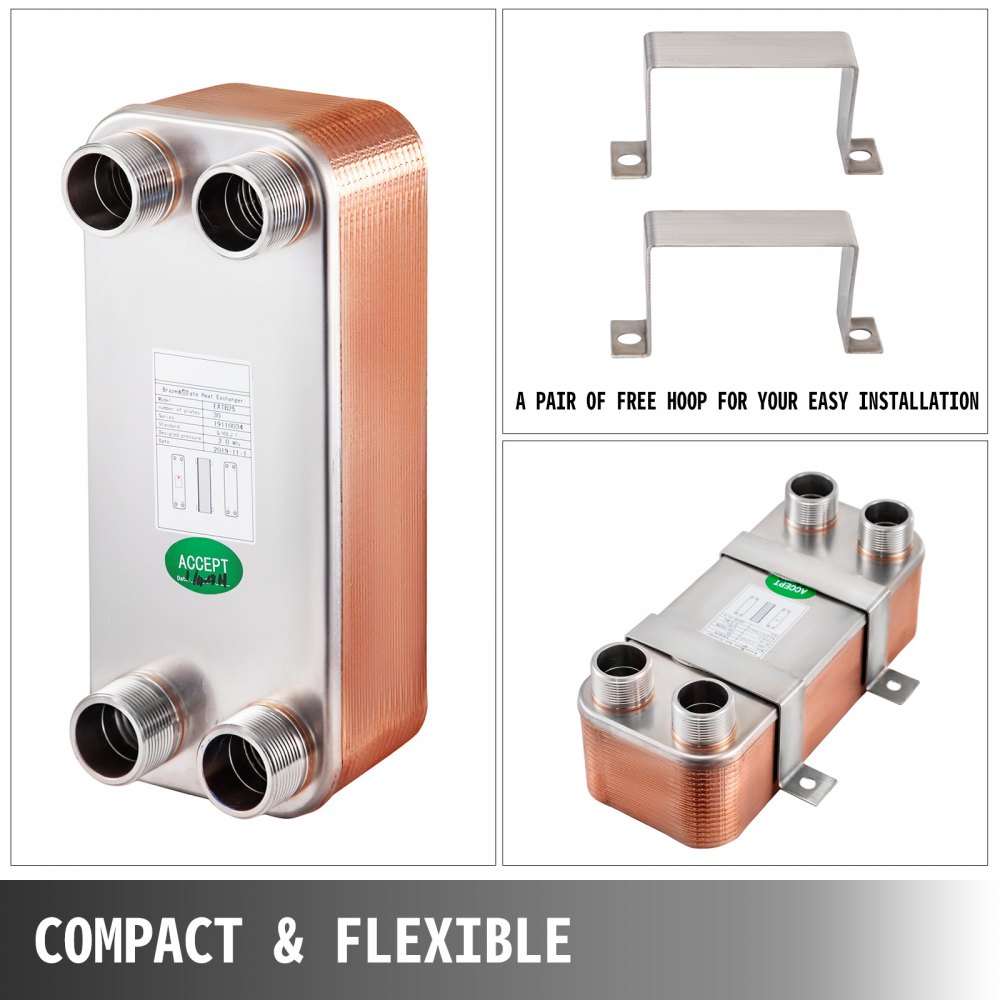 316 Edelstahl Wärmetauscher 30 Platten Plattenwärmetauscher Wärmeüberträger