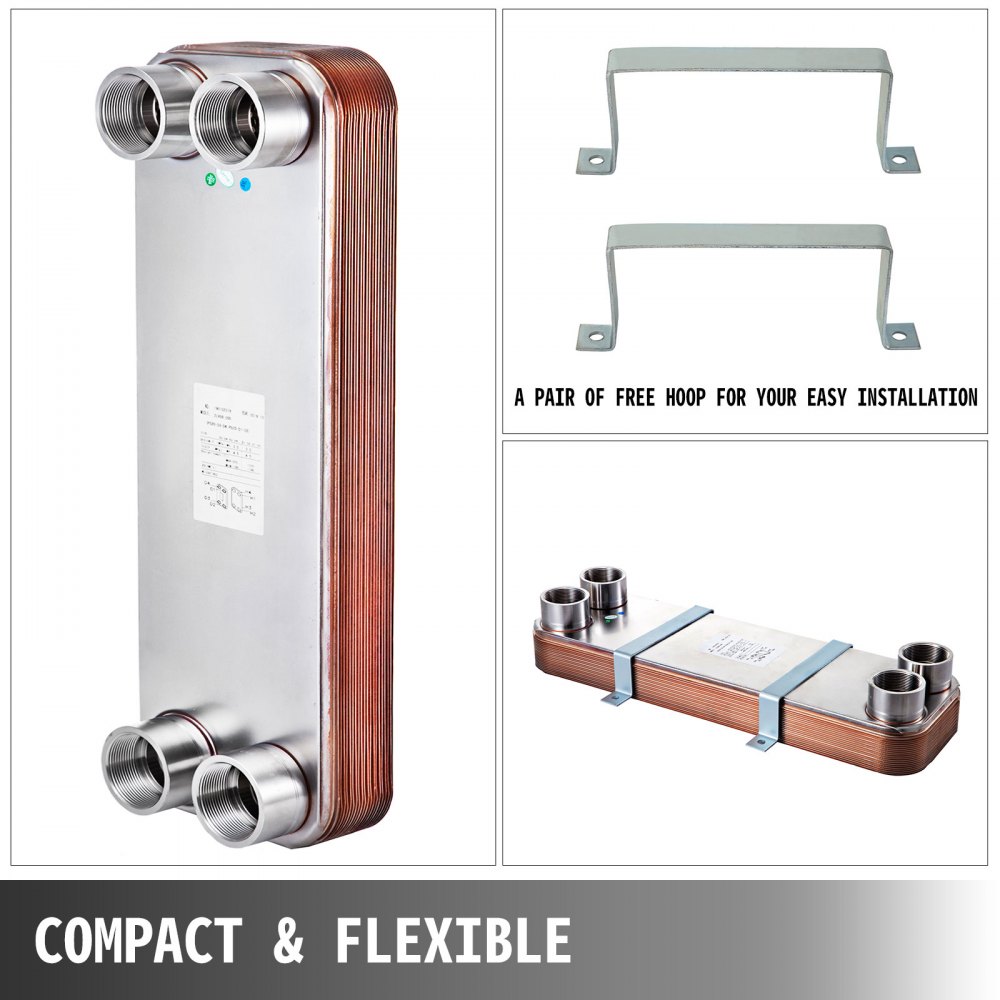 Plattenwärmetauscher 20 Wärmetauscher Solar Heizung Pöl 316 Edelstahl B95