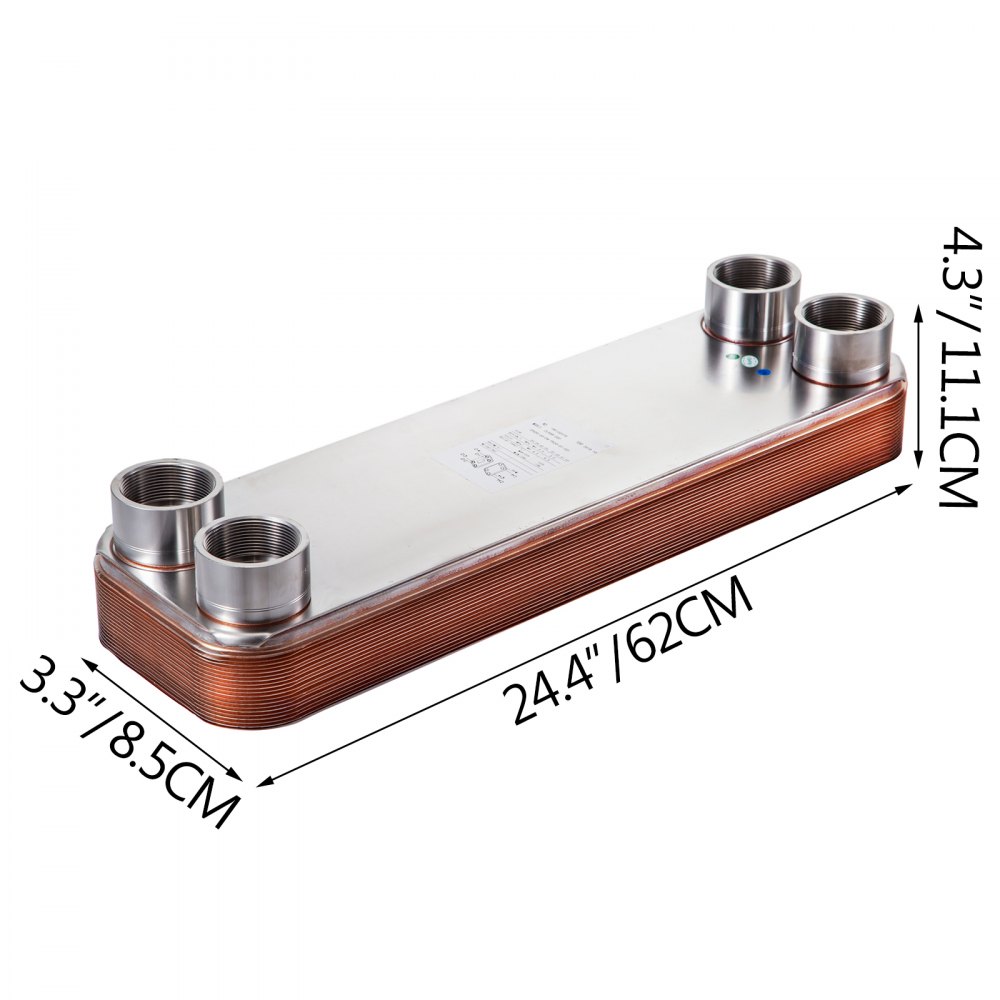 Plattenwärmetauscher 20 Wärmetauscher Solar Heizung Pöl 316 Edelstahl B95