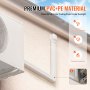 VEVOR Mini-Split-Line-Set-Abdeckung 76,2 mm B 2270 mm L, dekorative PVC-Rohrleitungsabdeckung für Klimaanlage mit 2 geraden Kanälen und vollständigen Komponenten, überstreichbar für Wärmepumpen, weiß