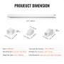 VEVOR Mini-Split-Line-Set-Abdeckung 76,2 mm B 2270 mm L, dekorative PVC-Rohrleitungsabdeckung für Klimaanlage mit 2 geraden Kanälen und vollständigen Komponenten, überstreichbar für Wärmepumpen, weiß