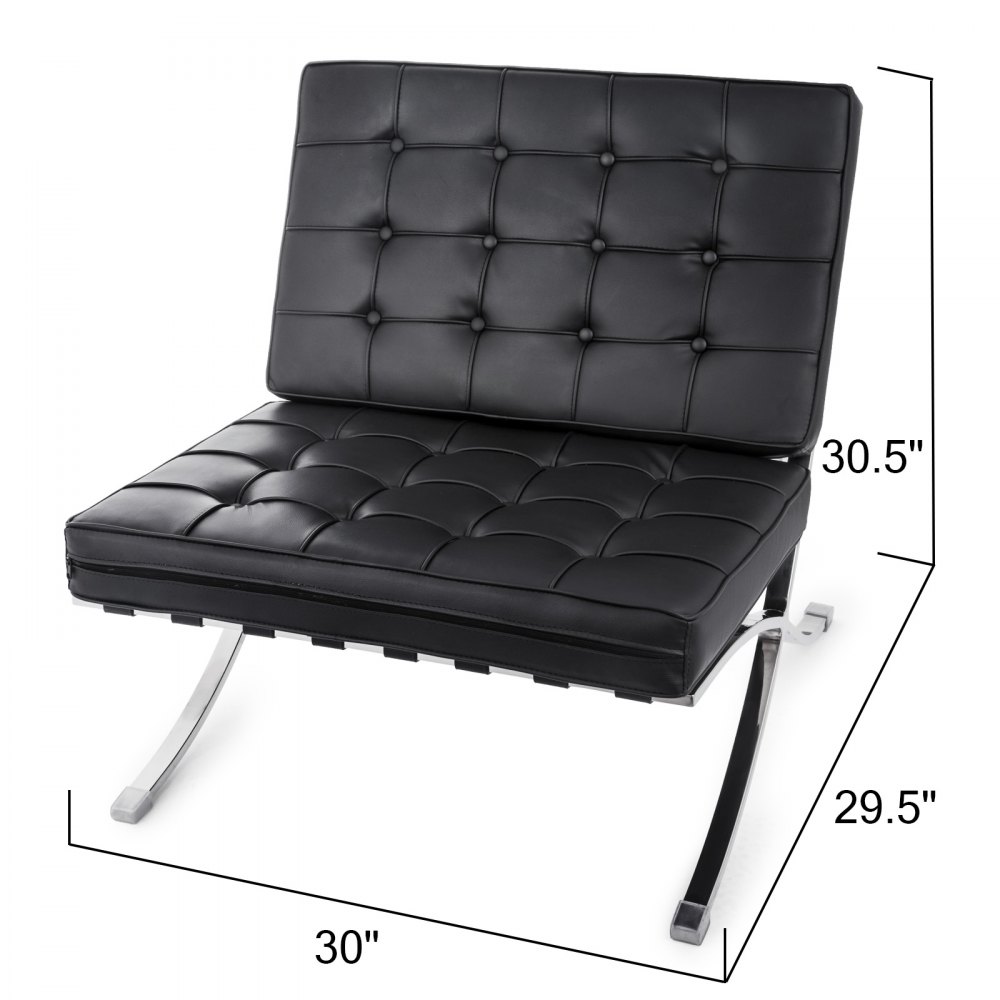 Retro Chair Barcelona Stil Lounge Chair Pu Leder Lounge Chair Für Wohnzimmer