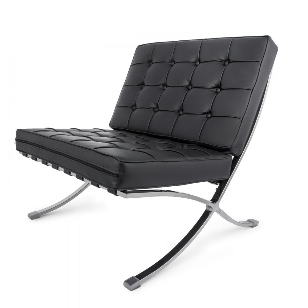 Retro Chair Barcelona Stil Lounge Chair Pu Leder Lounge Chair Für Wohnzimmer