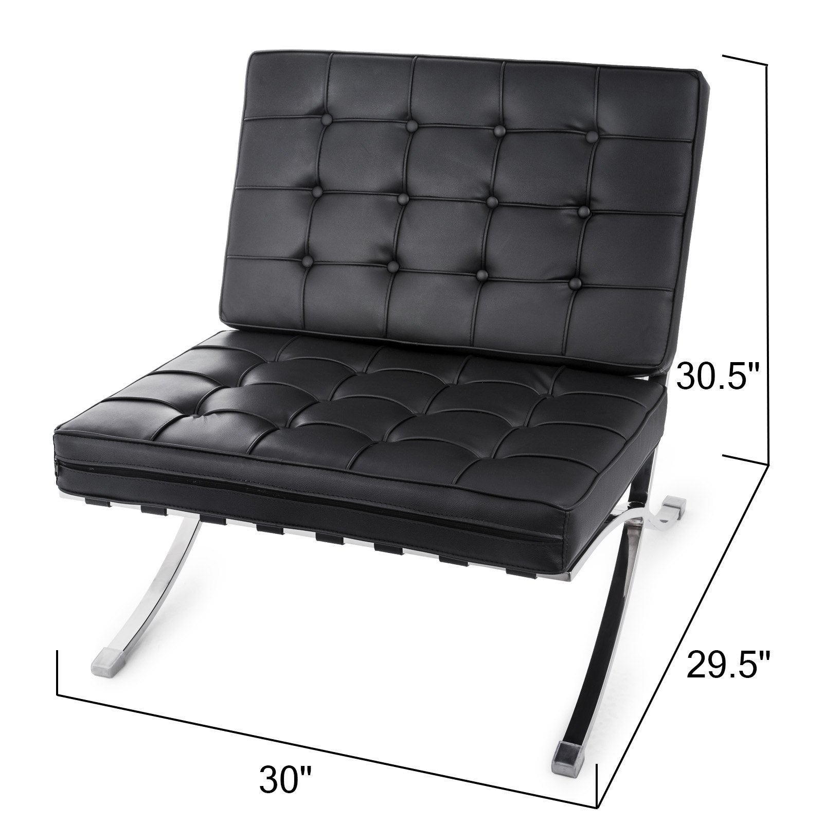 Retro Chair Barcelona Stil Lounge Chair Pu Leder Lounge Chair Für Wohnzimmer