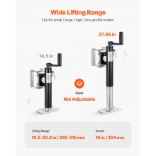 VEVOR Anhängerheber 907kg Ausdrehstütze Abstellstütze für Anhänger 265-515mm