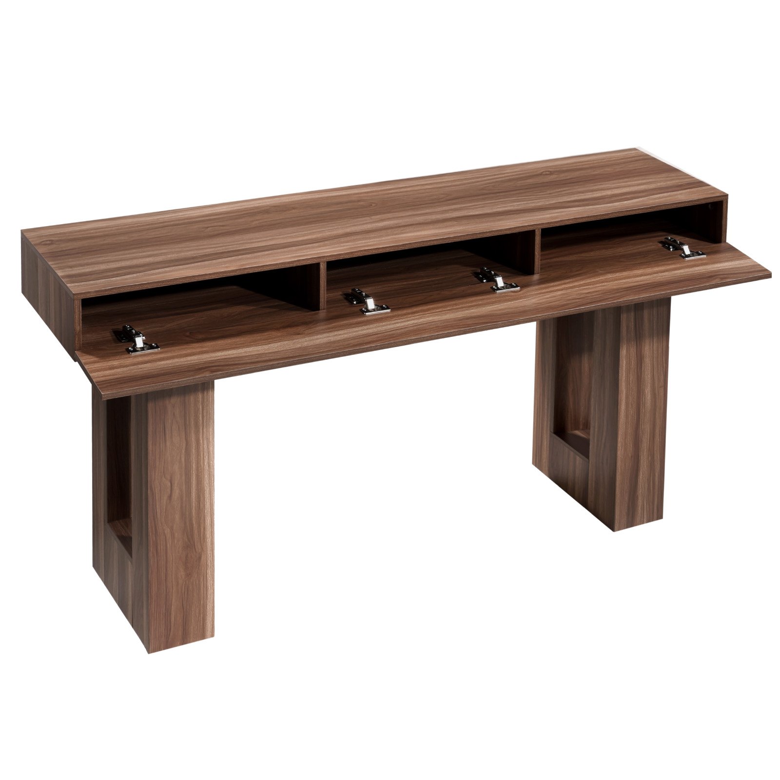 VEVOR 160 cm Console Table, Farmhouse Desk Behind the Couch, Wooden Rectangle Entrance Desk, Narrow Long Sofa Table Accent Stand for Hallway, Bedroom, Living Room, Foyer, Easy Assembly, Brown