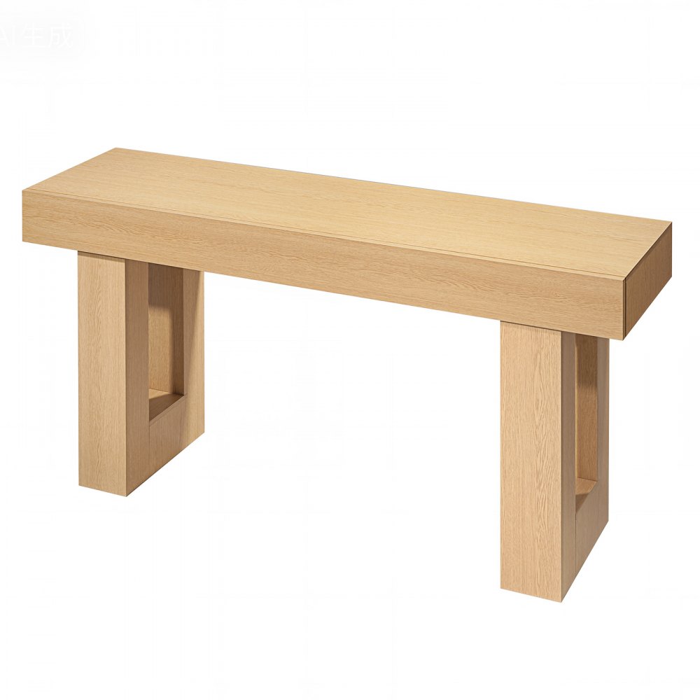 VEVOR Konsolentisch Sofatisch (160 x 35 x 85 cm / L x B x H), schmaler rechteckiger Eingangstisch aus Spanplatte für Flur Schlafzimmer Wohnzimmer Foyer, Flurtisch Beistelltisch Naturholz