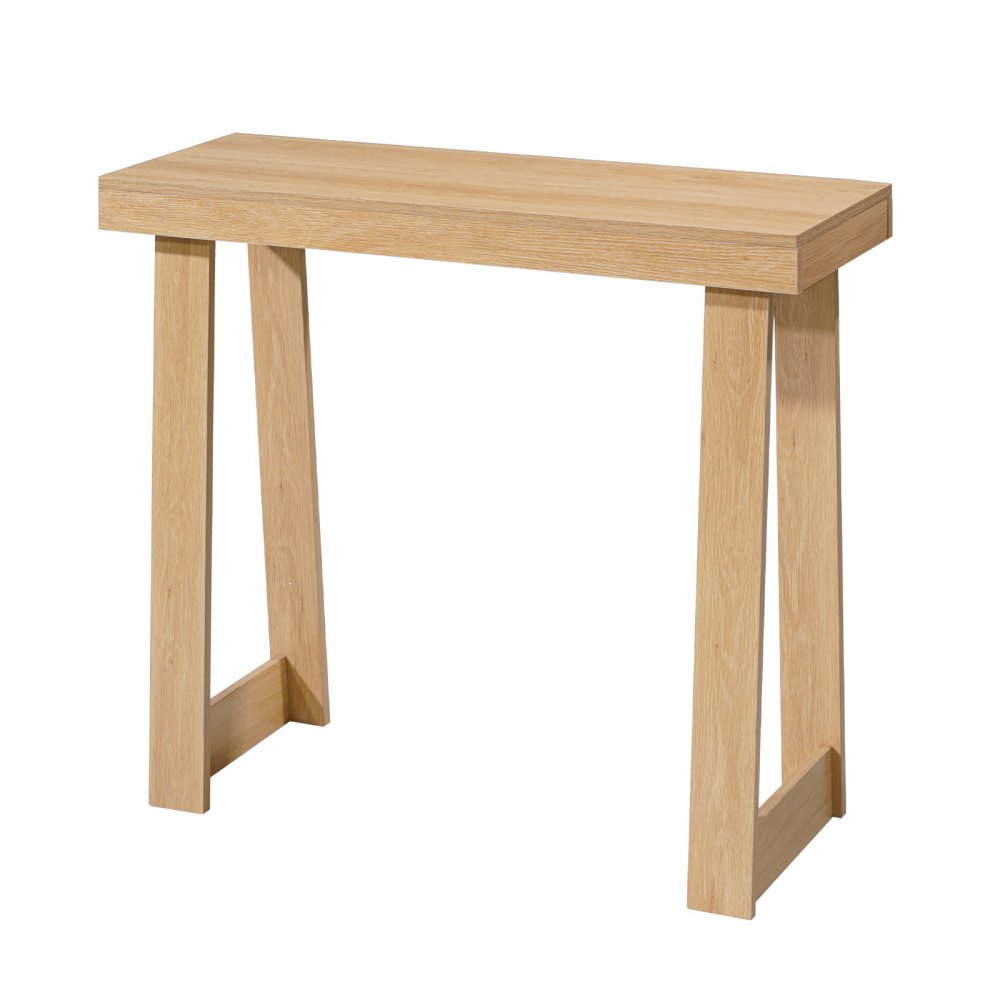 VEVOR Konsolentisch Eingangtisch hinter dem Sofa (91,5 x 30,5 x 81 cm / L x B x H), rechteckiger Beistelltisch aus Mehrschichtplatte für Flur Schlafzimmer Wohnzimmer Foyer, Flurtisch Naturholz modern