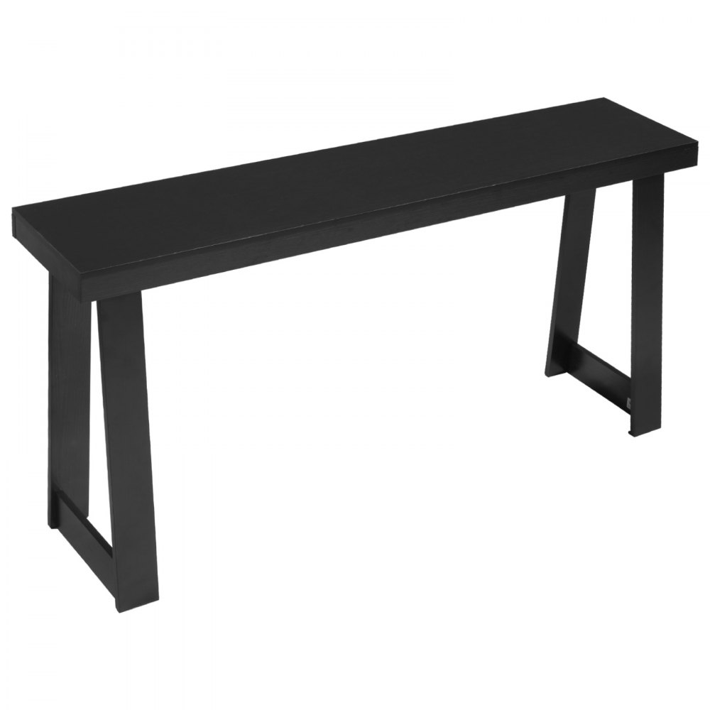 VEVOR Konsolentisch Eingangtisch hinter dem Sofa (140 x 30,5 x 81 cm / L x B x H), rechteckiger Beistelltisch aus MMehrschichtplatte für Flur Schlafzimmer Wohnzimmer Foyer, Flurtisch Schwarz modern