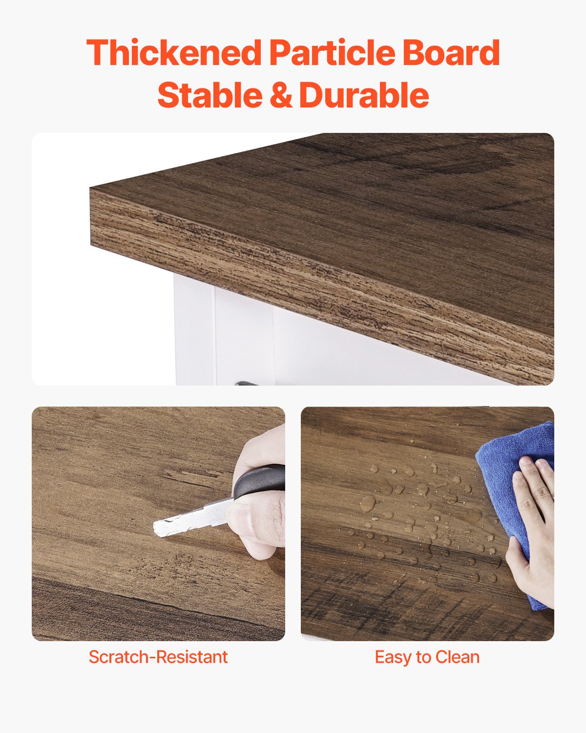 VEVOR Kaffeebarschrank 80 x 35 x 80 cm Bauernhaus-Kaffeebarschrank mit 3-stufigem Stauraum, Kaffeebartisch mit Scheunentor, Sideboard-Buffetschrank für Wohnzimmer Eingangsbereich