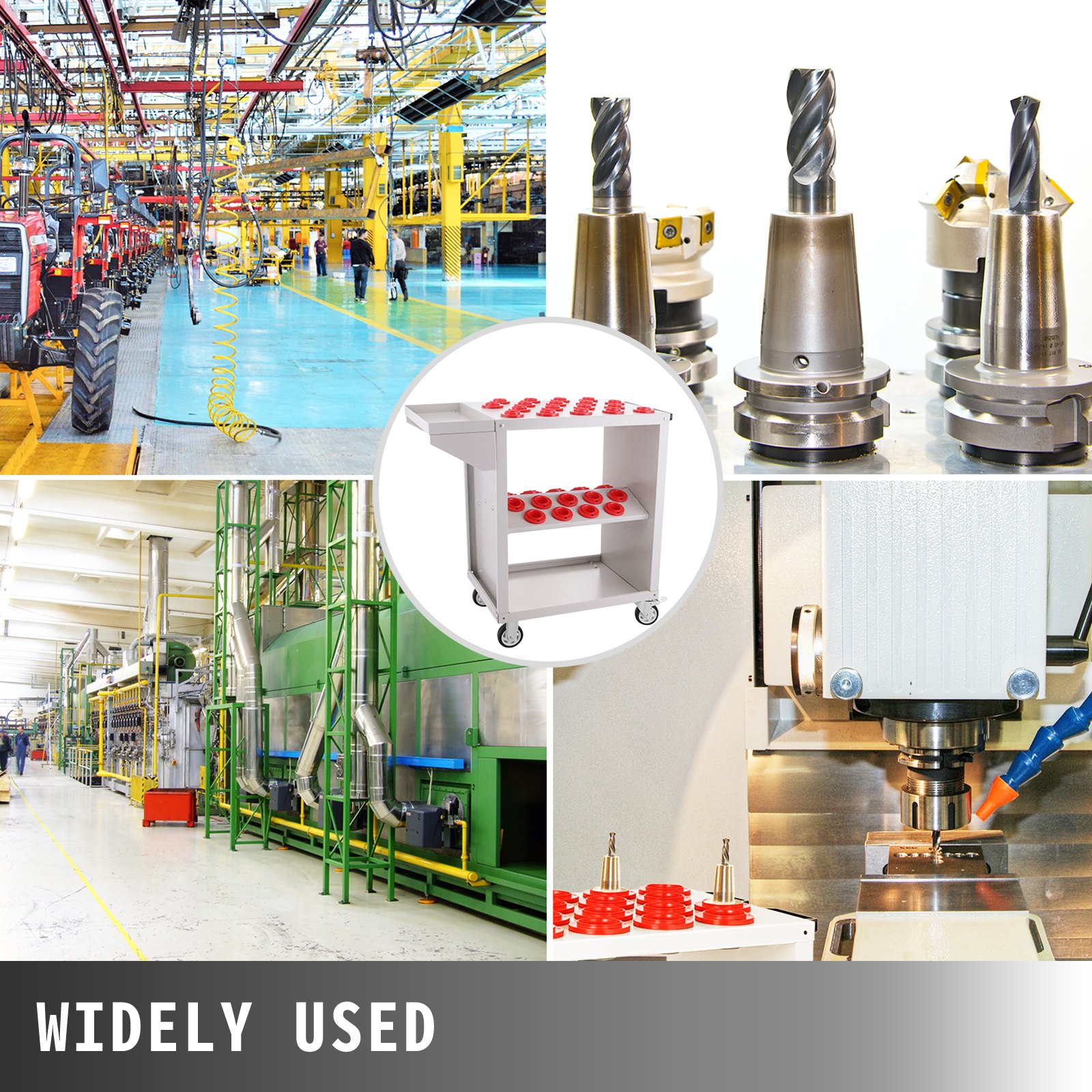 Bt40 Cnc Werkzeugträger Werkzeugwagen Weiß Trolley Utility Rolling Nmbt Workshop