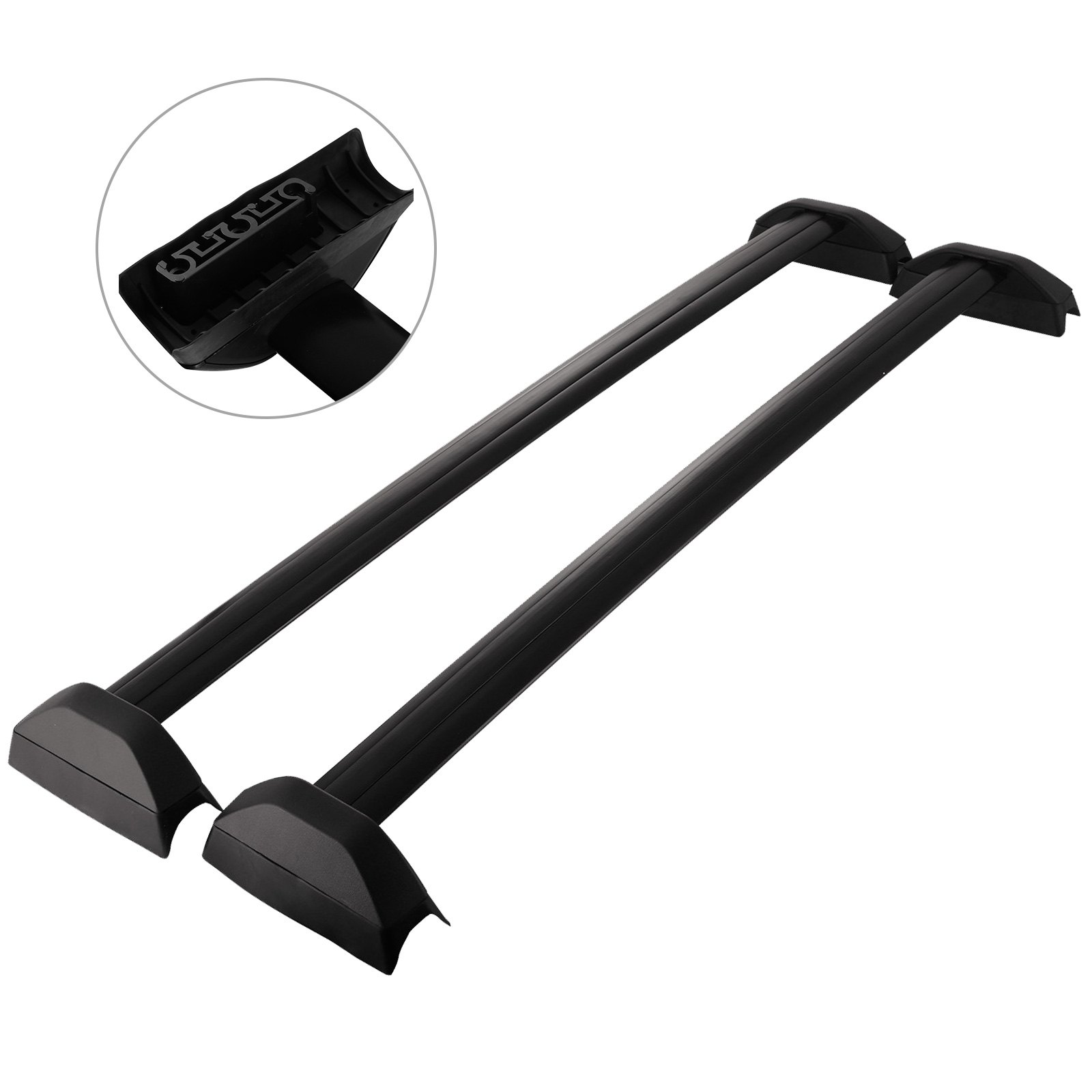 VEVOR 2 Dachgepäckträger für Fahrzeuge für HO NDA CRV 2002 - 2006 03 04 05 Schwarz Relingträger mit bündigen Seitenschienen Hochfeste Aluminiumlegierung universal Tragfähigkeit 75KG Auto Zubehör