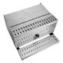 VEVOR Sattel-Trittkasten, 760x750x400 mm, Werkzeugkasten aus Alu, Aufbewahrungsbox für Einstiegsstufe der Fahrerkabine mit T-Griff, Schloss & Schlüsseln für Pritschenwagen, Kräne & Sattelschlepper
