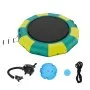 VEVOR Aufblasbarer Wassertrampolin mit Leiter, Wasserdichte, Abriebfeste, Wassertrampoline 3,66 m Großen Sprungfläche, Sprungplattform-Wasserpark Pool Trampolin, Gelb + Grün 226 kg Tragfähigkeit