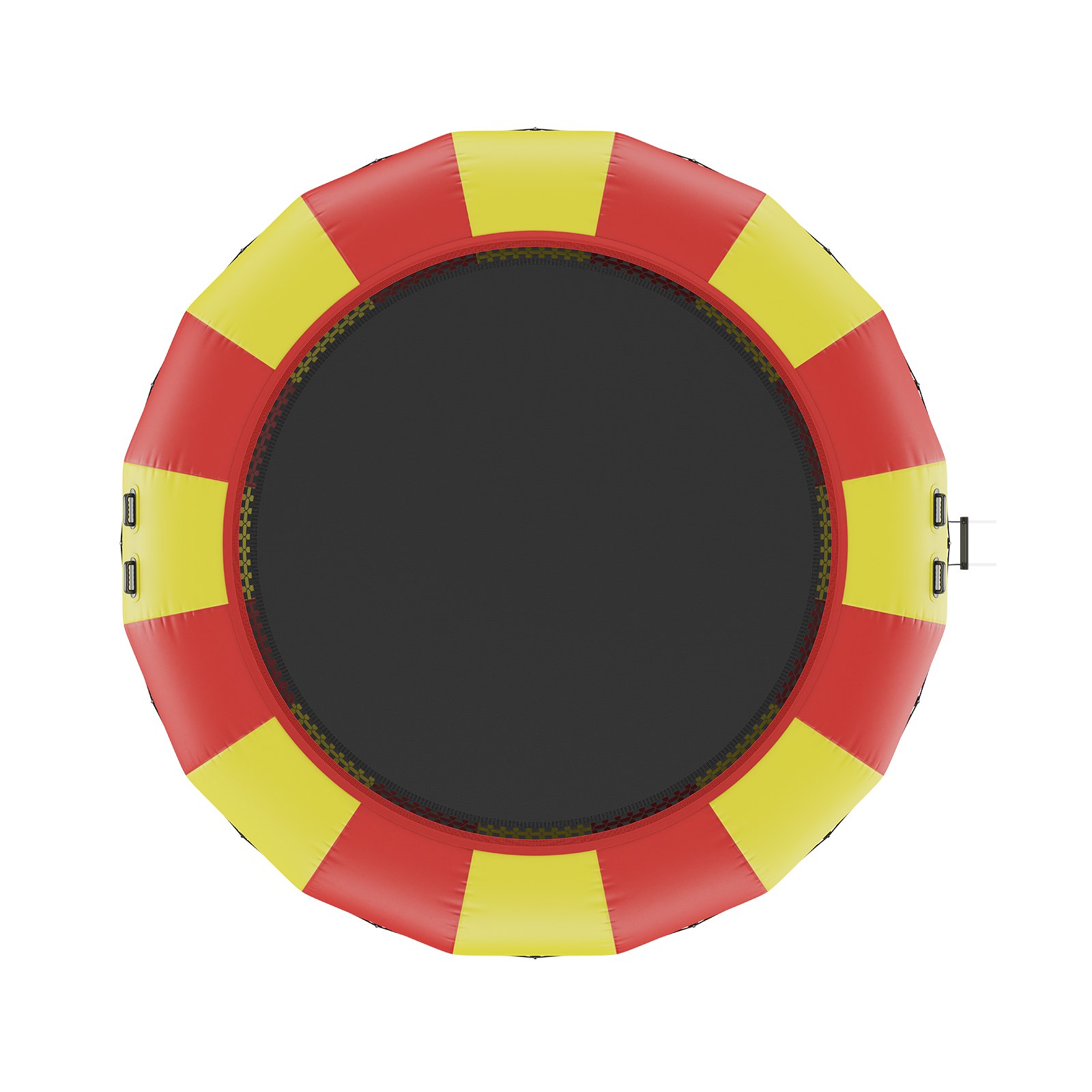 VEVOR Aufblasbarer Wassertrampolin Leiter, Wasserdichte, Abriebfeste, Langlebige Wassertrampoline 5,18 m Großen Sprungfläche, Sprungplattform-Wasserpark Pool Trampolin, Spielzeuge Gelb