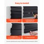 VEVOR Werkzeugwand 1230x1235x20 mm, PVC-Garagen-Lamellenwand, 136 kg pro Platte, schwarzer Wandorganizer, Lamellenwandpaneel mit Kupplungsstruktur & DIY-Zuschnitt, geeignet für Lagerung & Präsentation