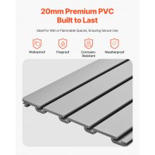 VEVOR Werkzeugwand 1230x1235x20mm PVC Grau Garage Lamellenwand 136kg pro Platte