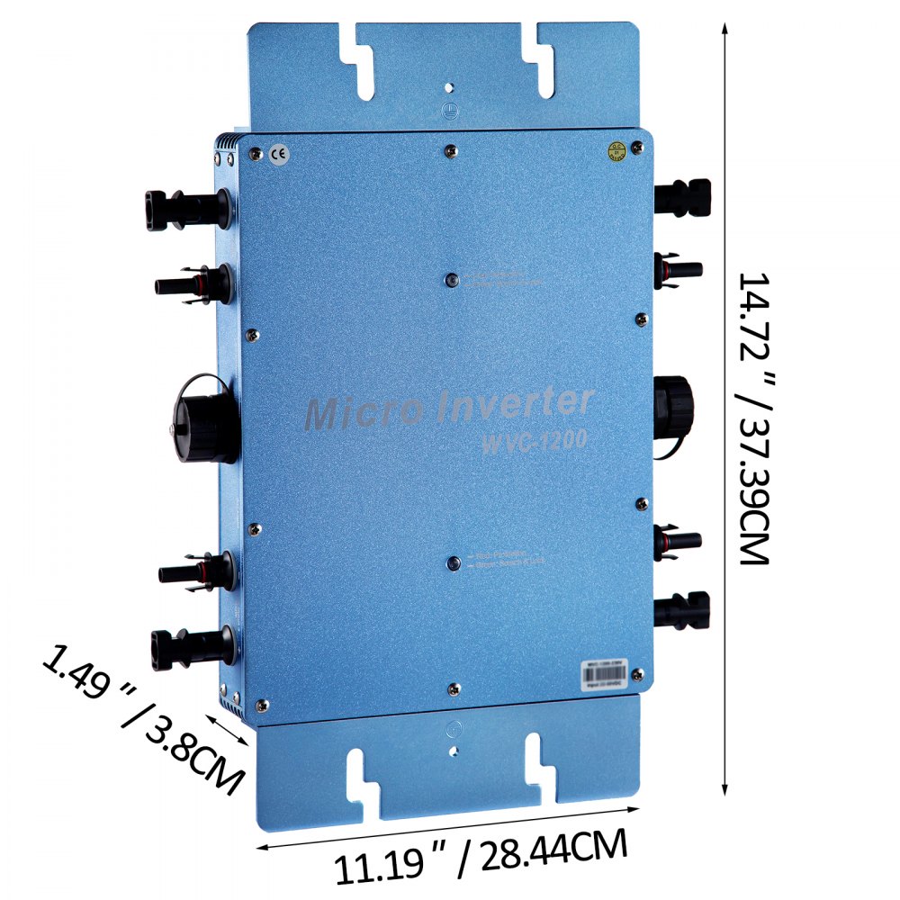 Vevor Wechselrichter-inverter Wvc 1200 W Solar Grid Tie Micro Ip65 Wasserdicht
