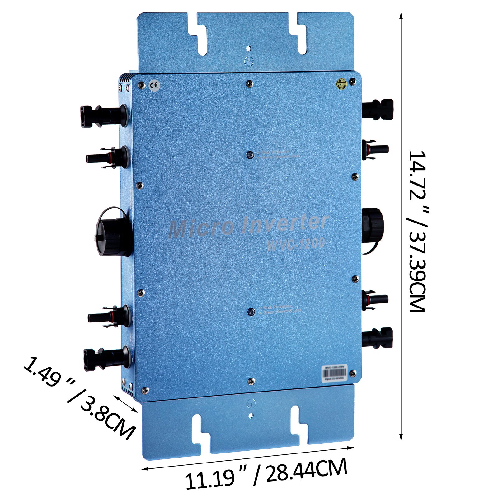 Vevor Wechselrichter-inverter Wvc 1200 W Solar Grid Tie Micro Ip65 Wasserdicht