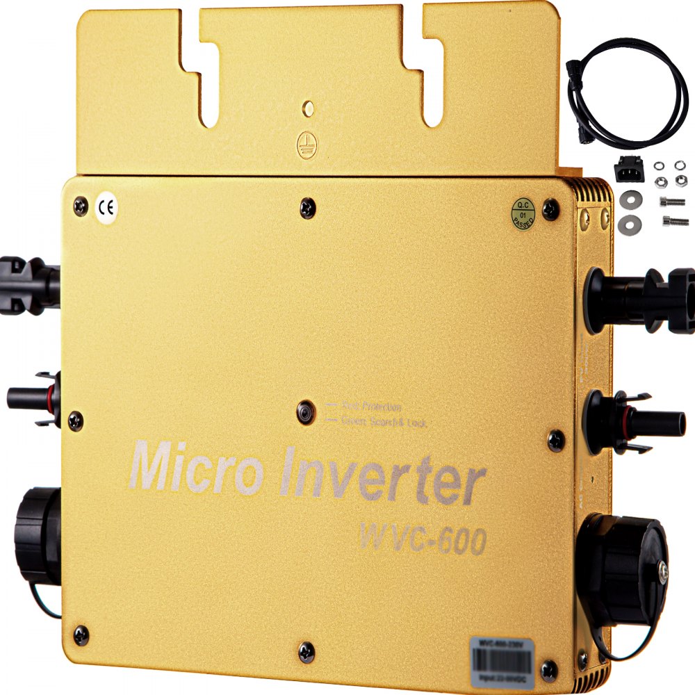 Vevor Wechselrichter-microinverter Solar Grid Tie Micro 600 W Wasserdicht Ip65