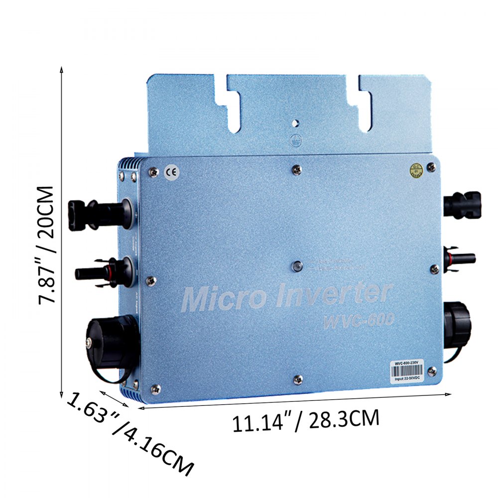 Vevor Solar Grid Tie Micro-wechselrichter Wvc 600w Solar Micro Inverter Ip65