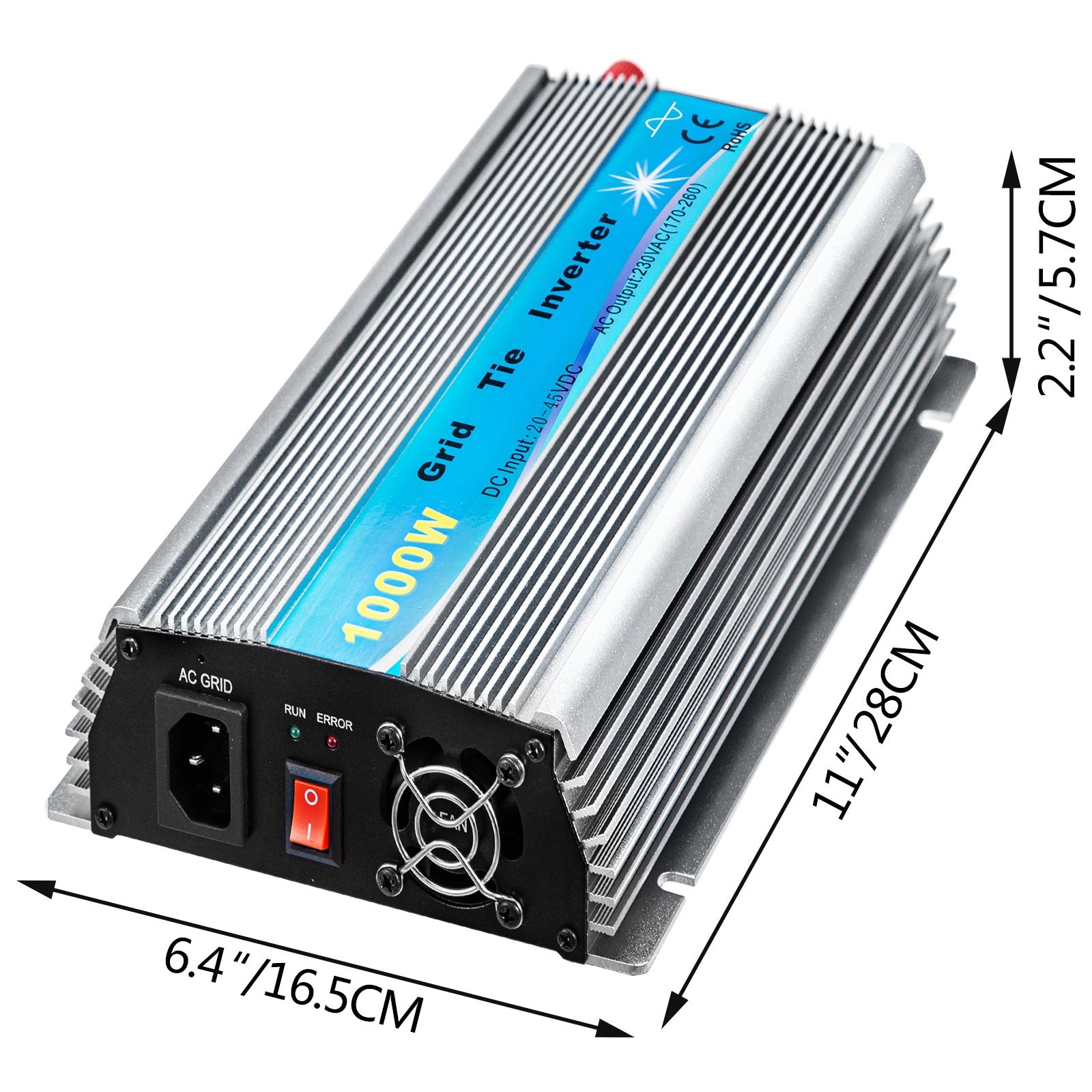 Vevor Mppt Power Inverter 1000 W Grid Tie Solar Wechselrichter Grid Tie System