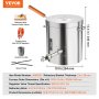 VEVOR Propane Melting Furnace Set, 8 kg Gas Metal Melting Furnace Set, Foundry Home Furnace with Crucible Tongs, Wooden Handle Melting Tools for Gold, Silver, Copper, Aluminum, and Metal Recycling