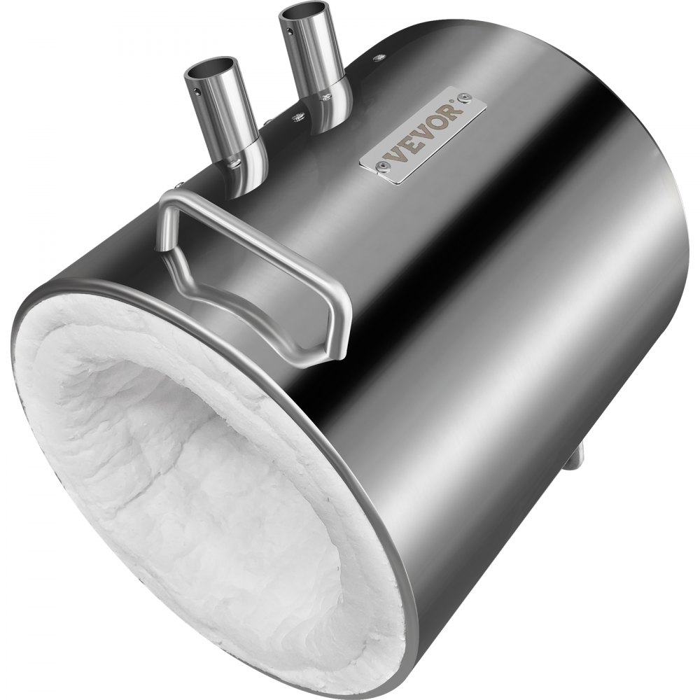 VEVOR Schmelzofen Propan Metall Schmelzofen 12 kg, Edelstahl Schmelzofen Gas 1482 ℃ inkl. 2 x Brenner, 1 x Tiegel, Schmiede Messerherstellung Schmiedeset für Kupfer, Aluminium, Gold, Silber usw.