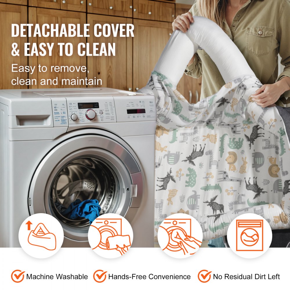 VEVOR Babynest, Kuschelnest, 100 % Baumwolle, atmungsaktive und weiche Babyliege mit Kopfstütze, doppelseitiger und waschbarer Bezug, Babynestchen, Reisebett für zu Hause und unterwegs, 890x470x130mm