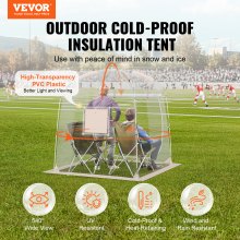 VEVOR Transparentes Zelt Wurfzelt Campingzelt Bubble 12-15 Personen 4,5x4,5x2,4m