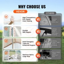 VEVOR Sportzelt, 4–8 Personen, sofort einsatzbereites Pop-Up-Zelt, wetterfestes Pod, Outdoor-Luftpolsterzelt mit klarer Sicht, klimatisiertes Vordach für Fußball, Football, Softball und andere Sportveranstaltungen und Paraden