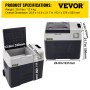VEVOR 50L Autokühlschrank Kompressorkühlbox Edelstahl Urlaub Isolierbox Mini Kühlschrank Kühlboxen Auto