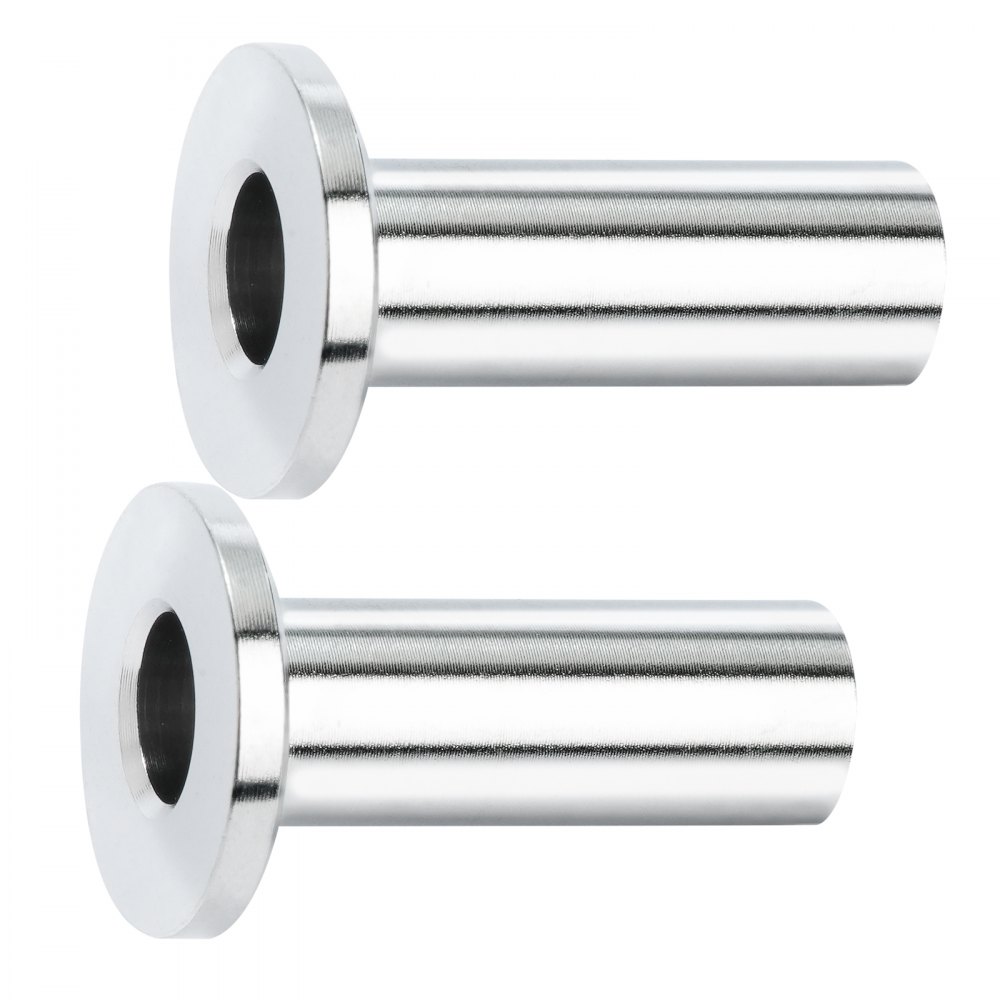 VEVOR 121er-Pack T316-Edelstahl-Schutzhüllen für 5/32" 3/16" Drahtseil-Kabelgeländer, DIY-Balustrade T316 in Marinequalität, mit einem kostenlosen Bohrer, Silber