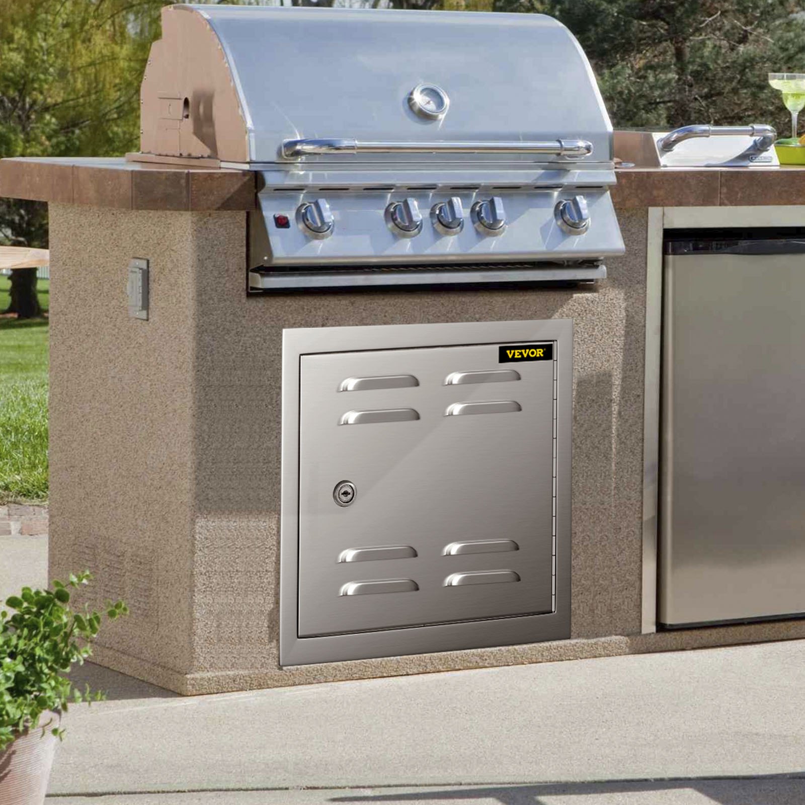 Vevor Bbq Tür 30x30cm Zugangstür Aussenbereich Einzeltür Smoker Putztür Kamintür