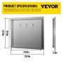 Vevor Kamintür 66 X 55,8cm Putztür Kühlschrank Edelstahl Einzeltür Küche