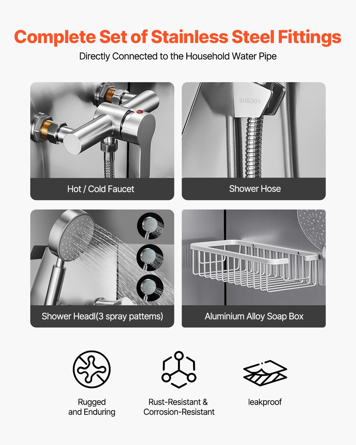 VEVOR Hundewaschstation Edelstahl, 1270x580x1495 mm Tierpflegewanne mit Rampe, PE-Wasserfilterplatte, Wasserhahn, Duschkopf & Seifenhalter, für große, mittelgroße & kleine Haustiere (linke Tür)