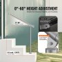 VEVOR Handläufe für Außentreppen, 80 cm Terrassengeländer-Set zur Wand- und Bodenmontage, Geländer für Außentreppen mit Installationsset, Handläufe für Senioren, Verandageländer und Terrassengeländer-Set, Silber